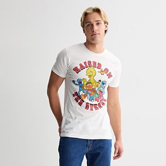 Men's Sesame Street "Raised on the Street" Vintage Graphic Tee