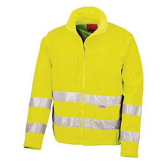 SAFE-GUARD by Result Mens Hi-Vis Soft Shell Jacket