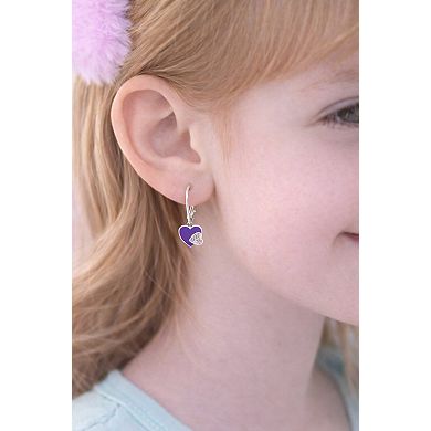 Kids Heart Hypoallergenic Earrings for Girls with Sterling Silver Leverbacks