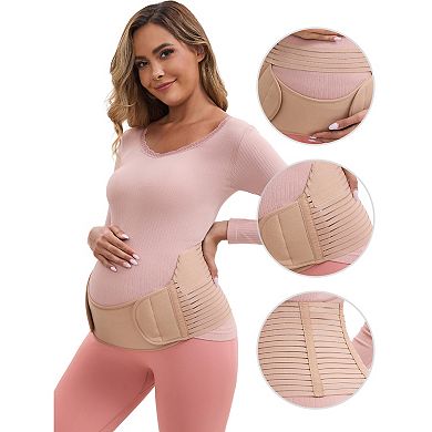 2 Packs Women's Adjustable Belly Support Bands Back Brace Straps Soft Pregnancy Abdominal Belt