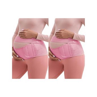 2 Packs Women's Adjustable Belly Support Bands Back Brace Straps Soft Pregnancy Abdominal Belt