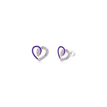 Kids Heart Hypoallergenic Earrings for Girls with Surgical Titanium Screwbacks