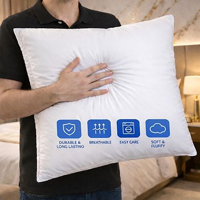 Covers&All Pillow Inserts Set of 4, Soft Non-Woven Fabric with Silicon Fiber Filling