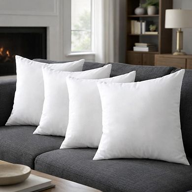 Covers&All Pillow Inserts Set of 4, Soft Non-Woven Fabric with Silicon Fiber Filling