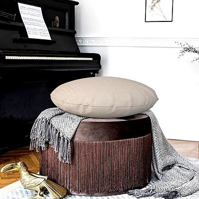 Covers&All Round Pillow Cover, Weather & UV Resistant Water Repellant Protector with Zippers