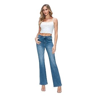 Womens Mid Rise Bootcut Jeans