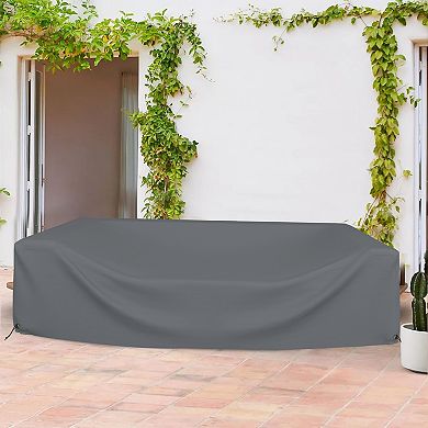 Covers&All Outdoor Sectional Sofa Set Cover, PVC-Coated Heavy Duty Waterproof Couch Cover