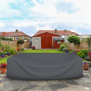 Covers&All Outdoor Sectional Sofa Set Cover, PVC-Coated Heavy Duty Waterproof Couch Cover