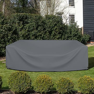 Covers&All Outdoor Sectional Sofa Set Cover, PVC-Coated Heavy Duty Waterproof Couch Cover