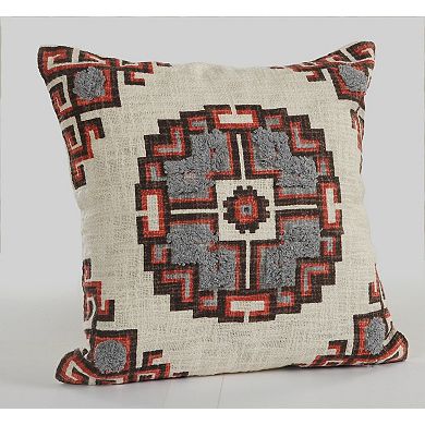 HomeRoots 18" X 18" Brown And Beige 100% Cotton Abstract Zippered Pillow