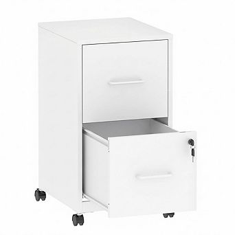 VIYET - 2-Drawer Rolling File Cabinet with Lock - Mobile Storage for Letter/Legal/A4 Files