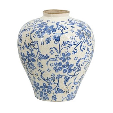 7.7x9.1" Flower Vase with Round Design