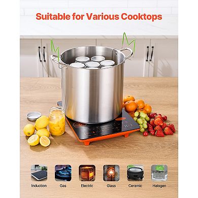 21 QT Stainless Steel Waterbath Canner Canning Pot with Rack and Glass Lid