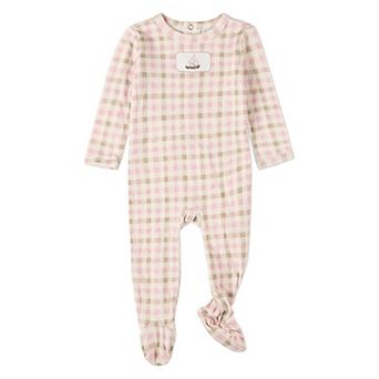 Baby "Let Your Dreams Set Sail" Plaid Pointelle Footie