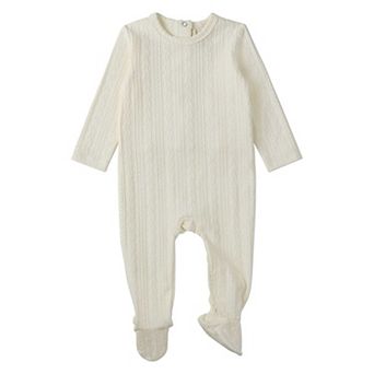 Baby and Toddler Cotton-Rich Faux Cable Knit Footie