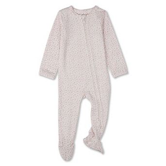 Baby "Abstract Spots" Front-Zip Long-Sleeve Footie