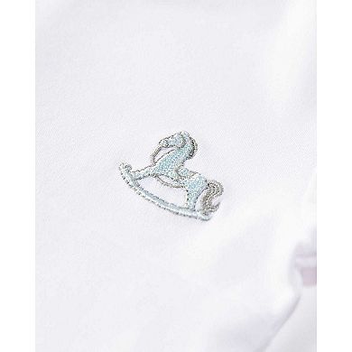 Baby "Rocking Pony" Embroidered 100% Pima Cotton Footie