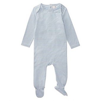 Baby and Toddler Striped Cotton/Modal Shoulder-Flap Footie