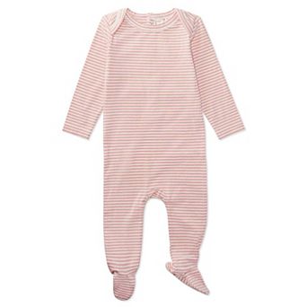 Baby and Toddler Striped Cotton/Modal Shoulder-Flap Footie