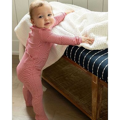 Baby and Toddler "Generation MiniMoi" Stretchy Mini-Striped Cotton-Rich Footie