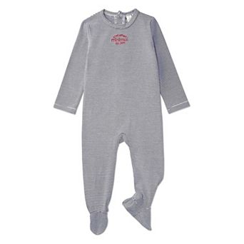 Baby and Toddler "Generation MiniMoi" Stretchy Mini-Striped Cotton-Rich Footie