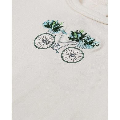 Baby "Bicycle Basket of Blooms" Embroidered Footie