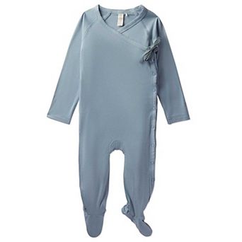 Baby and Toddler Crossover-Neckline Stretch Modal Footie