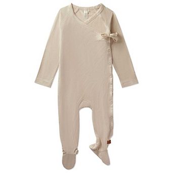 Baby and Toddler Crossover-Neckline Stretch Modal Footie