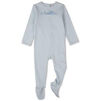 Baby "Merry Skyline" 100% Cotton Long-Sleeve Footie