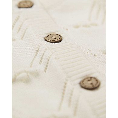 2 Piece Baby and Toddler 100% Cotton Knit Cardigan and Bloomer Set