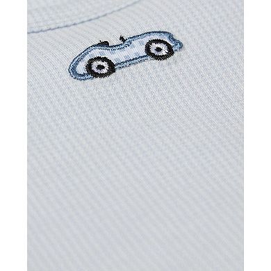 Baby Boys Footie with Vintage Embroidered Race Car