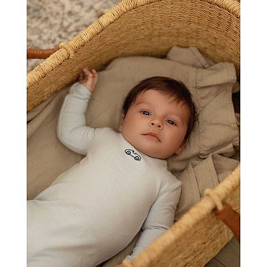Baby Boys Footie with Vintage Embroidered Race Car