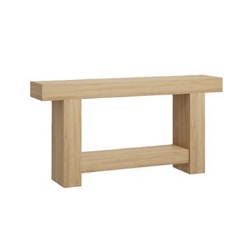 63 Inch Farmhouse Entryway Console Table with 2 tier Open Storage Long Sofa Accent Table