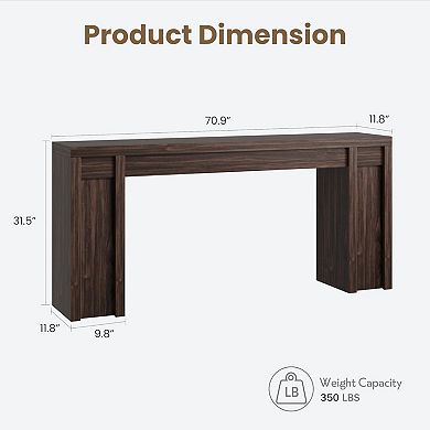 70.9-Inch Farmhouse Hallway Console Table - Long Sofa Table Behind Couch