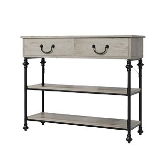 Console Tables for Entryway, Small Entryway Table with 2 Drawers, Narrow Sofa Table