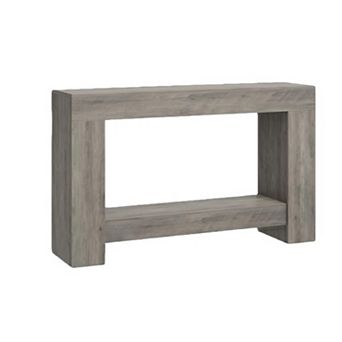 47.2 in Farmhouse Console Table, 2 tier Entryway Table with H-Shaped Base