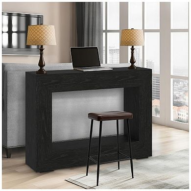 Rustic Farmhouse Console Table 47” Entryway Sofa Table with Open Shelves