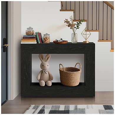 Rustic Farmhouse Console Table 47” Entryway Sofa Table with Open Shelves