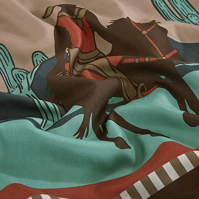 Turquoise and Brown Southwestern Comforter Set