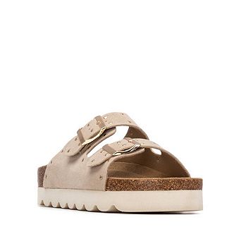 Women's Refresh Collection Eyelets Double Strap Buckle Flat Sandals 175009