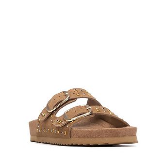 XTI Women's Cork Footbed Double Strap with Buckle Sandals 145066