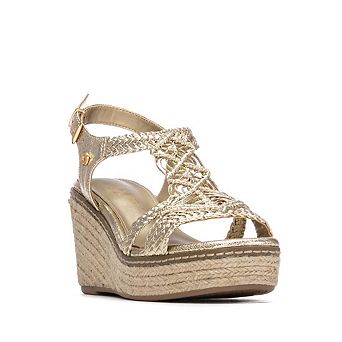 XTI Women's Jute Wedge Braided Sandals 145456