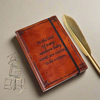Newborn Baby Leather Journal