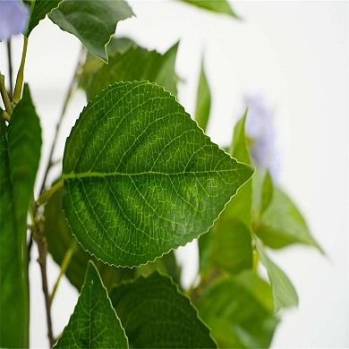Artificial Hydrangea Flowers Tree 4ft/5ft Tall Fake Potted Decorative Hydrangea Tree Realistic