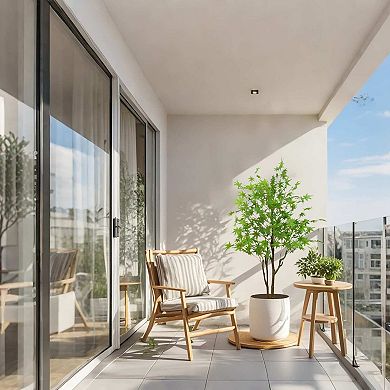 5FT Artificial Maple Tree Realistic Fall Maple Leaves Shrubs Autumn Fake Trees for Home