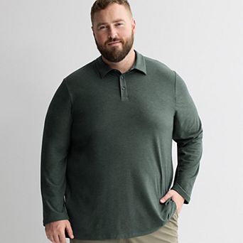 Big & Tall FLX Wander Luxury Soft Long Sleeve Polo