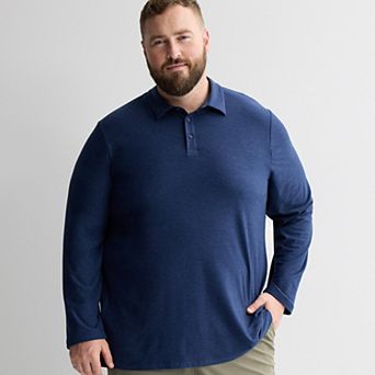 Big & Tall FLX Wander Luxury Soft Long Sleeve Polo