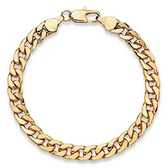 Men's Gold Ion-Plated Curb-Link Classic Bracelet 8" (6.5mm)
