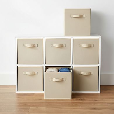Collapsible Fabric Storage Cube Bins with Handles 6 Pack