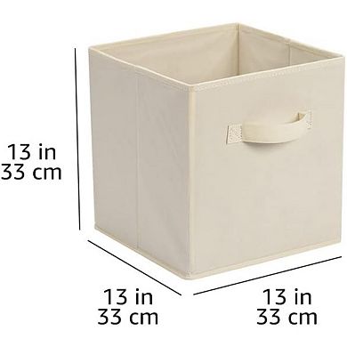 Collapsible Fabric Storage Cube Bins with Handles 6 Pack